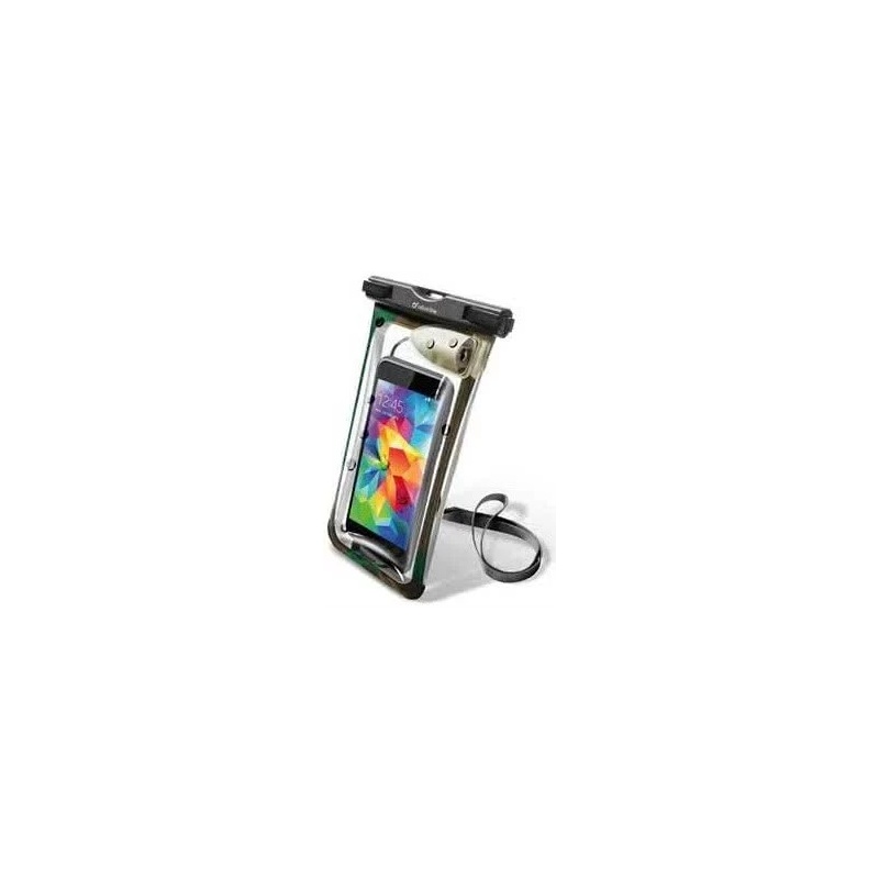 Cellularline vee- ja tolmukindel kott mobiiltelefonidele kuni 5,8", 3,5mm pesa, roheline EOL