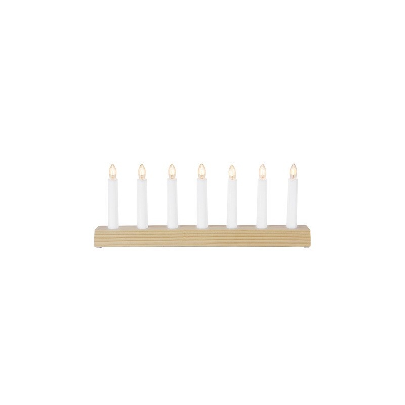 EOL Advendi küünlajalg IDA, puidust 39x15x5cm, 7 tulega, 230V, IP20