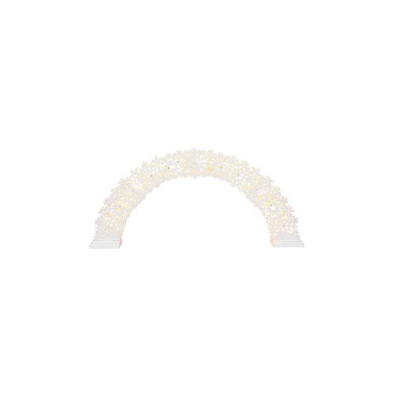 Adv.kaar Valge, laserlõikega puidust 57x26,5cm, 11 LED, 230V-4,5V DC, IP20