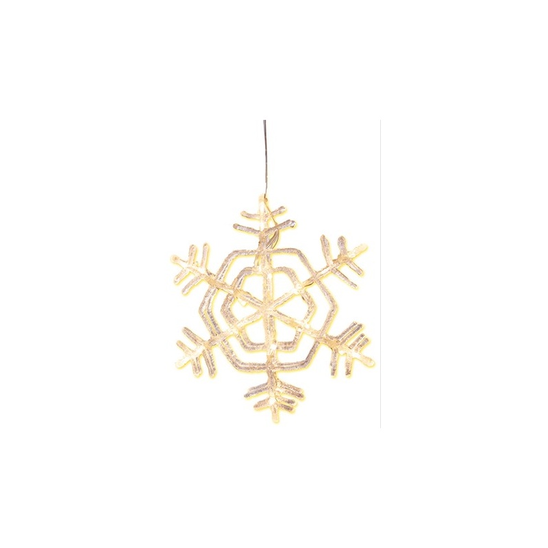 EOL Dekoratsioon Lumehelves 30cm, 24 LED tulega, voolutoide, IP20