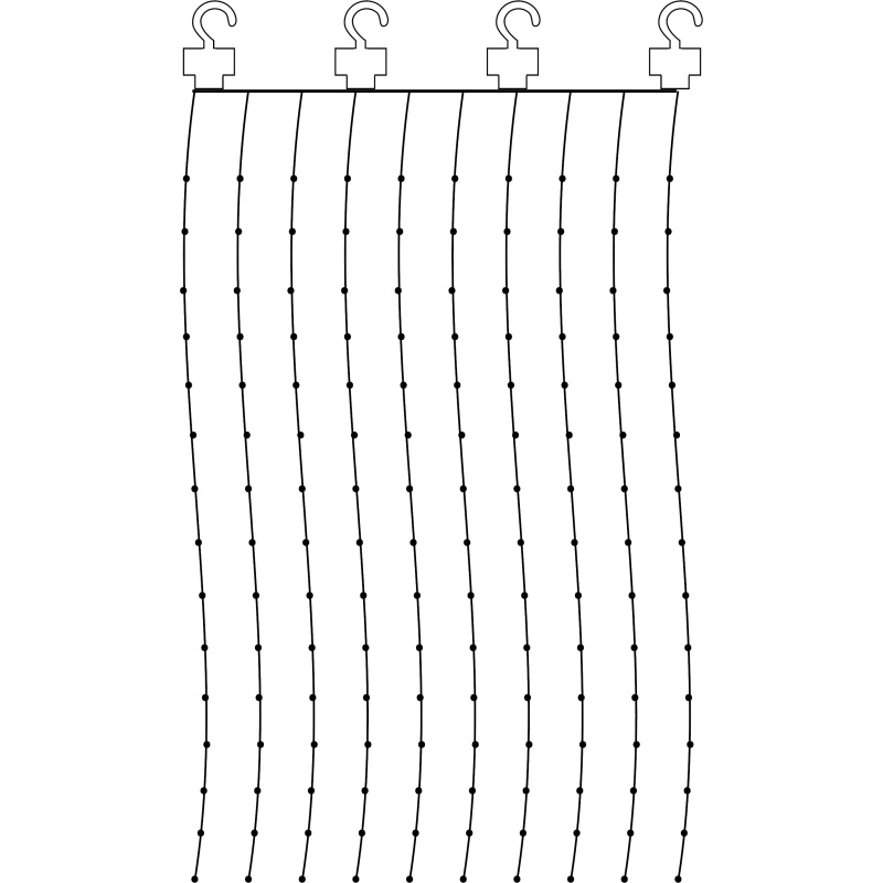 Valguskardin "Kastetilgad" 200LED.