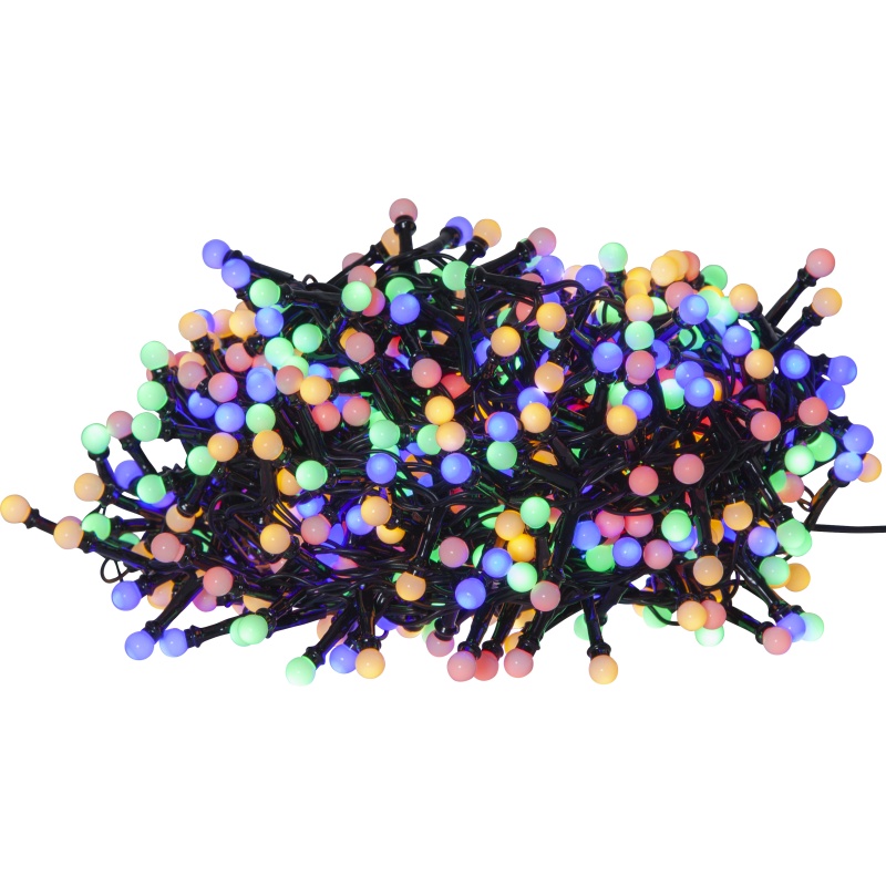 Valguskett Berry Mini, 15m, 700 LED värviline, voolutoide, sise/välis, IP44