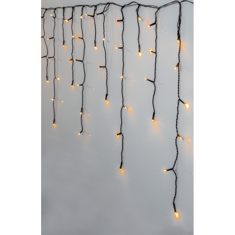 Valguskett Jääpurikas 12m, 480 LED, kuldne soe valgus, voolutoide, sise/välis, IP44