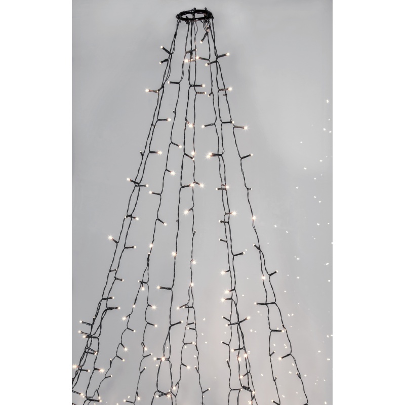 Valgusketid kuusele 360 LED, külm valge, 8 haru x 2m, voolutoide, sise/välis, IP44