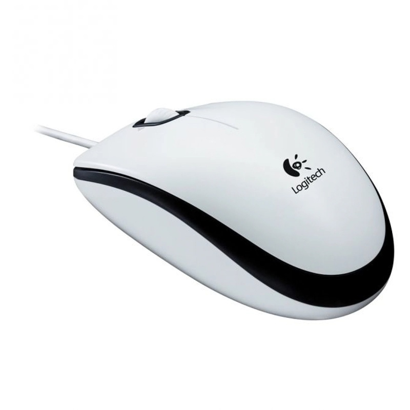 Hiir Logitech M100, juhtmega, USB, valge
