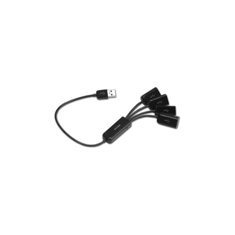 ACME USB 2.0 hub 4-le must, painduv