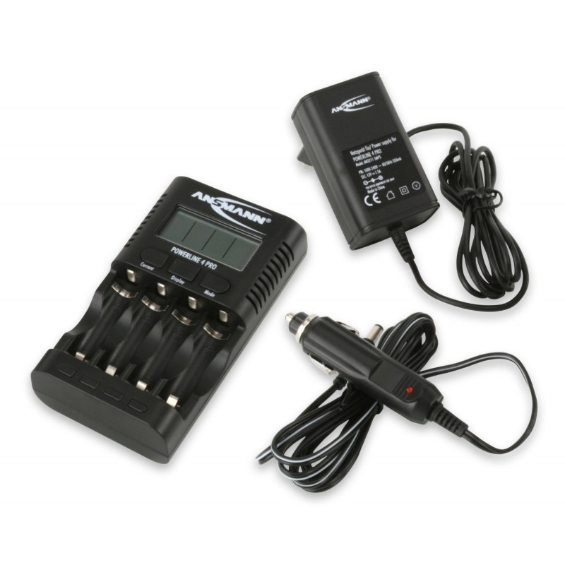 Ansmann kiirlaadija ekraaniga "Powerline Pro 4" , AAA, AA 12v/220v EOL