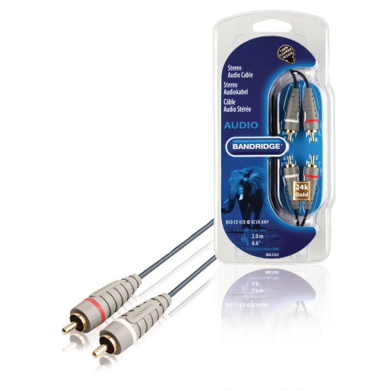 Bandridge BAL4202 2RCA otsik- 2RCA otsik 2,0m
