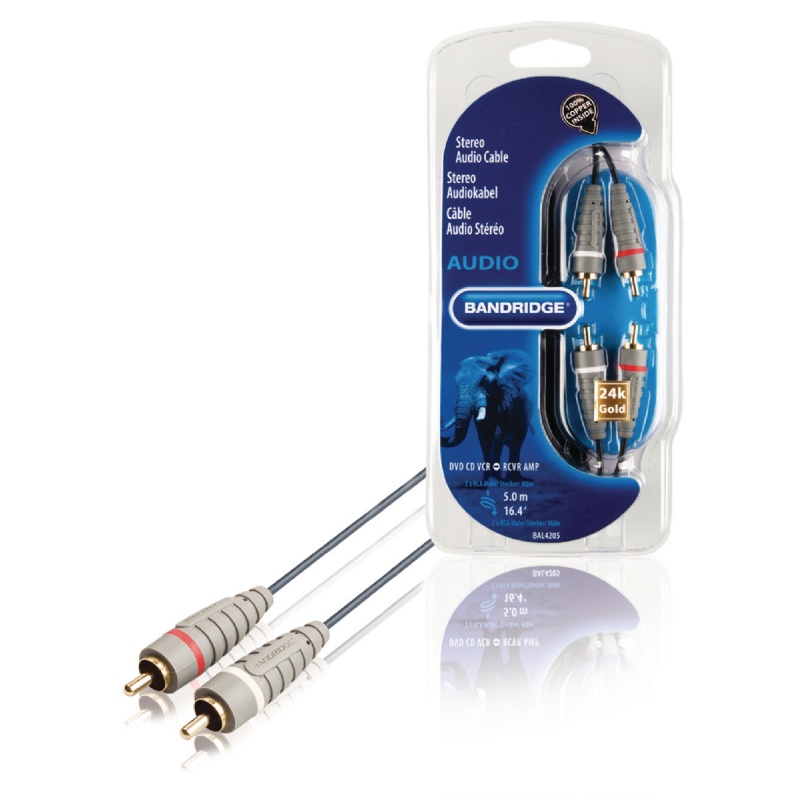 Bandridge BAL4205 2RCA otsik- 2RCA otsik 5,0m