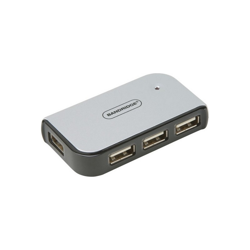 Bandridge BCP4104EC USB 2.0 hub 4-le + vooluadapter EOL