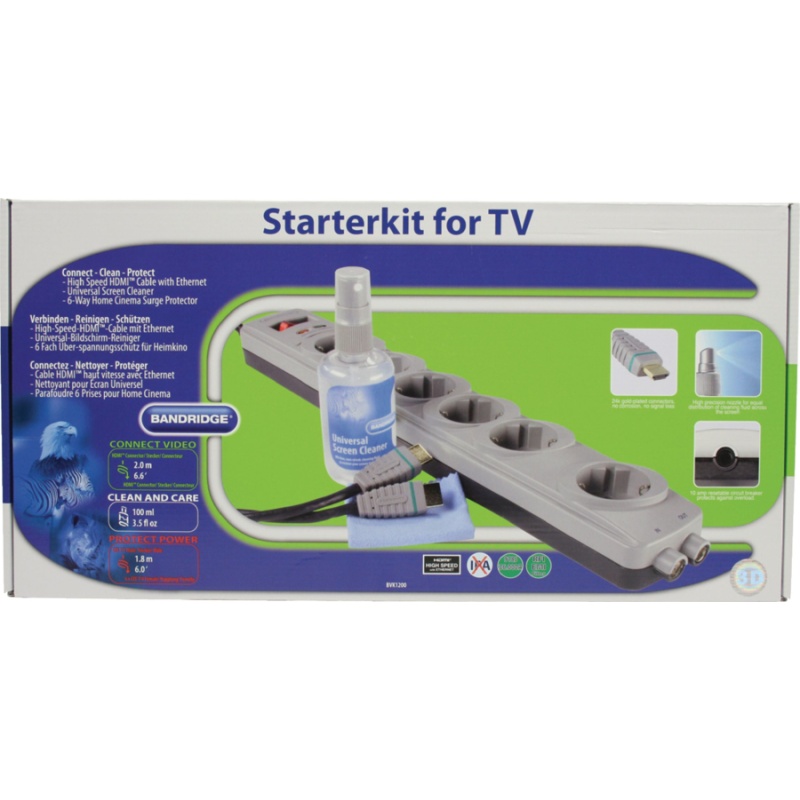 TV-komplekt: HDMI kaabel + pikendusjuhe + puhastusvahend