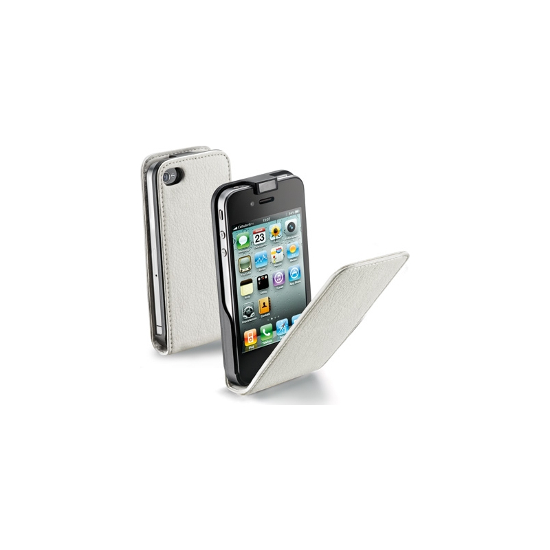 Cellular iPhone 4/4S ümbris, Flap (magnetiga), valge EOL