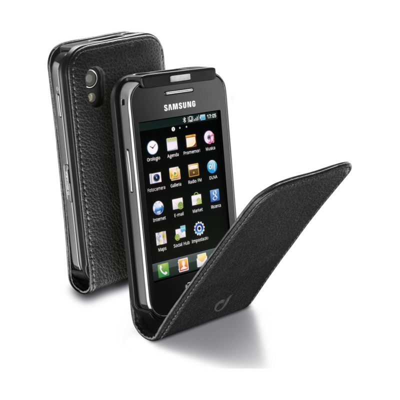 Cellular Samsung Ace S5830 ümbris, Flap (magnetiga), must EOL