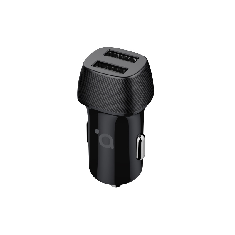 Autolaadija 2XUSB, 2,4A, must