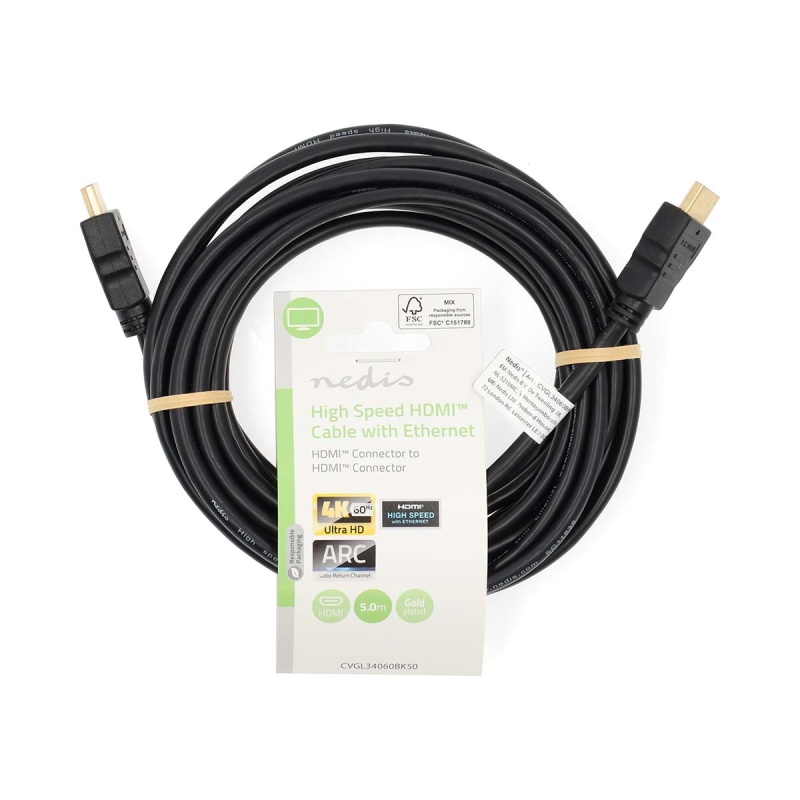 Kaabel HDMI A otsik - otsik 4K, 60Hz, 5m bulk