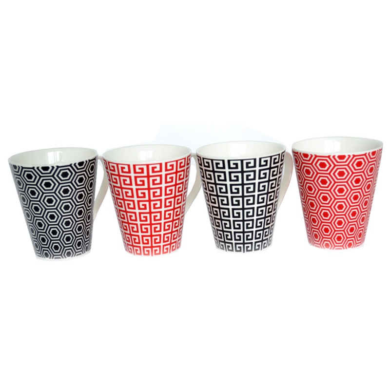 Kruus portselan, retro 4s., 300 ml  10cm 12/48