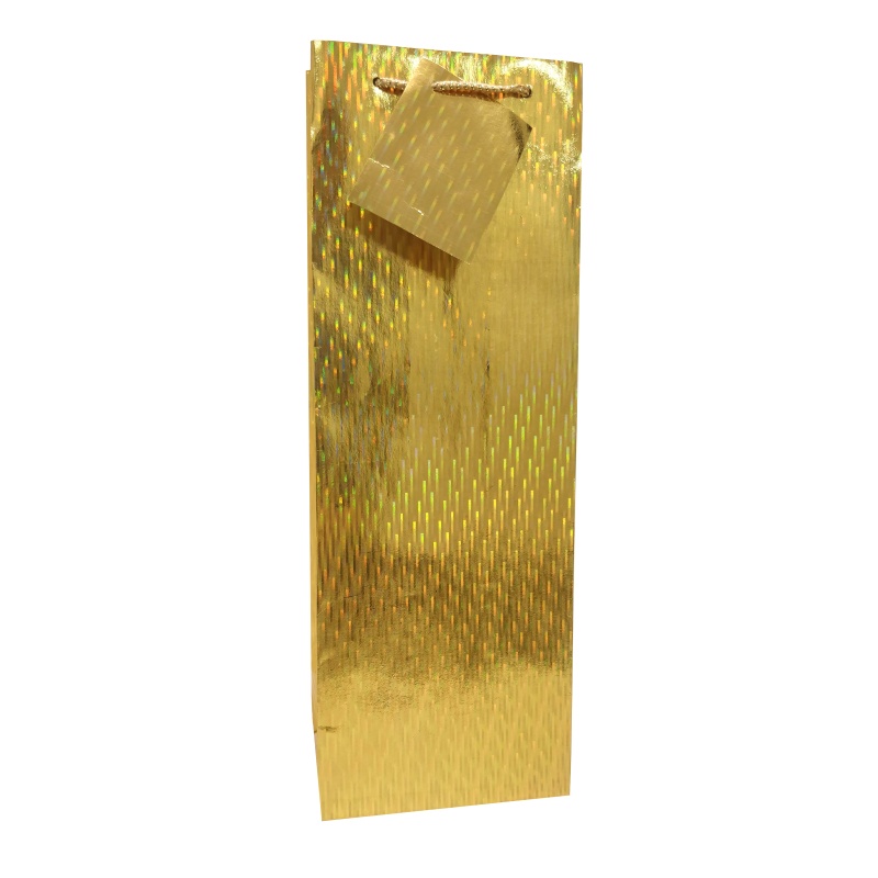 Pudeli kinkekott Gold Holographic