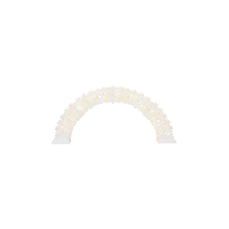 Adv.kaar Valge, laserlõikega puidust 57x26,5cm, 11 LED, 230V-4,5V DC, IP20