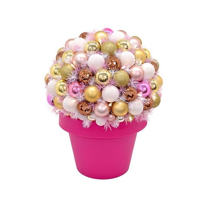 Jõulu deco Flashy, kõrgus 50 cm, 35 LED tulega valge/roosa /1