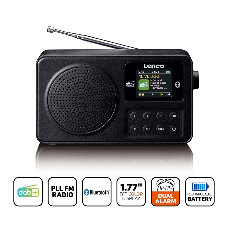 Taskuraadio DAB+/FM, aku, Bluetooth