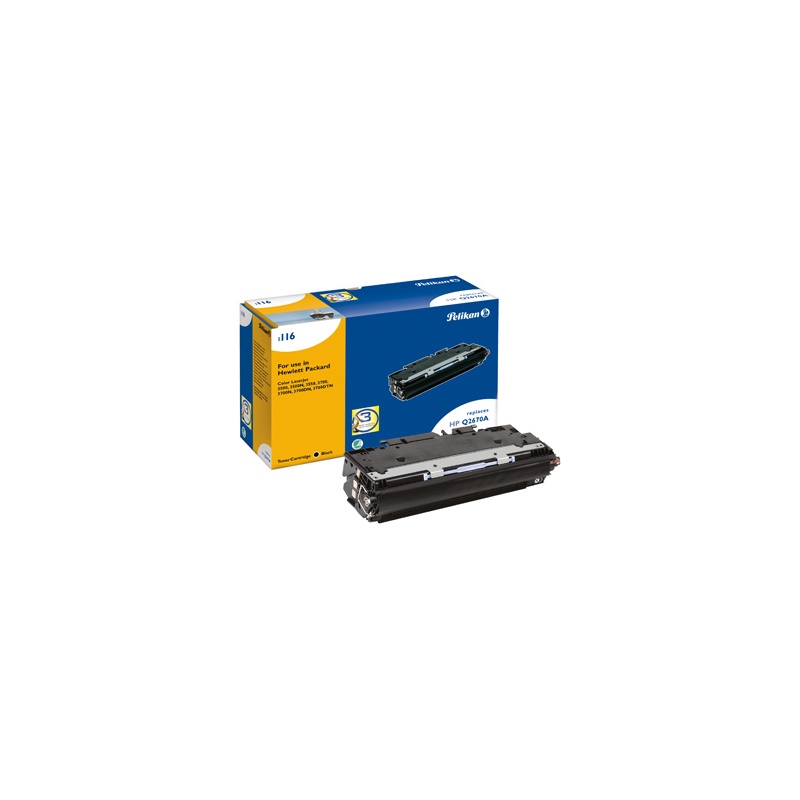 Pelikan HP Color LaserJet 3500,3700, must (Q2670A) EOL