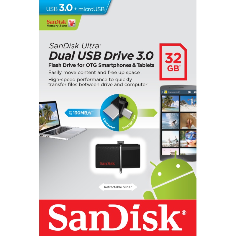 Cruzer Ultra Android Dual USB Drive USB 3.0 32GB