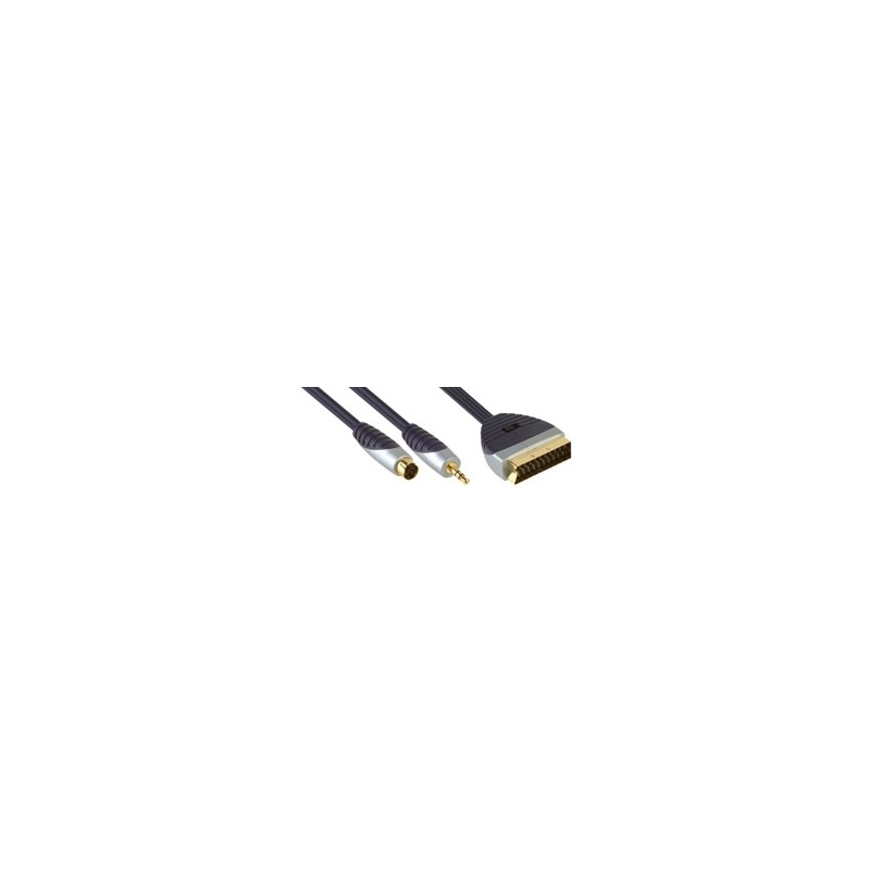Premium SVL6805 3.5mm/S-video otsik-SCART otsik 5m EOL