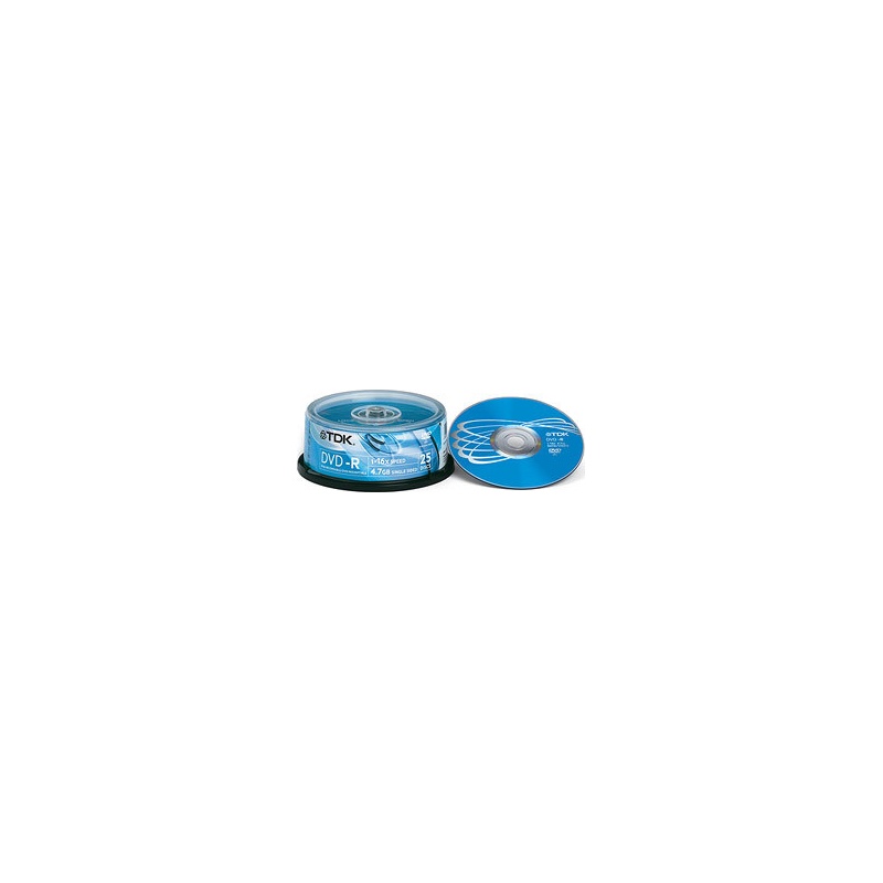 TDK DVD-R 4,7BG/16X 25-torn EOL