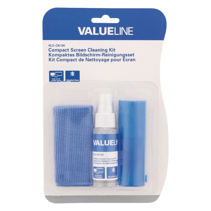 ekraanipuhastuskomplekt kõikidele ekraanidele (35ml vedelik+lapp+hari)