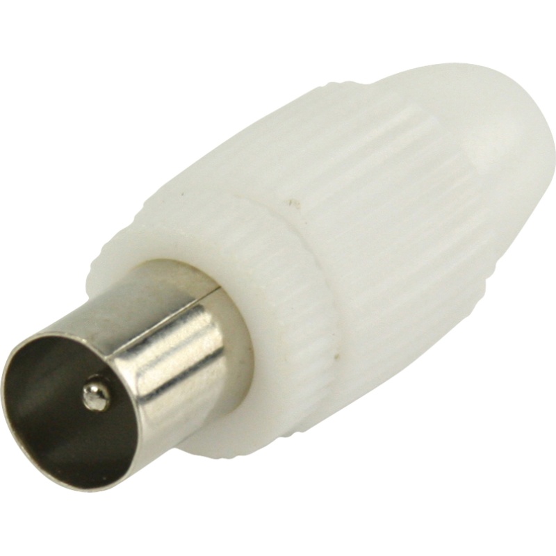 Antenniotsik Coax, kilekotis, 2tk, valge