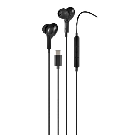 Nööpkõrvaklapid USB-C, mikrofoniga, must