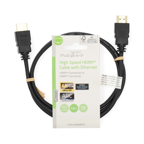 Kaabel HDMI A otsik - otsik 4K, 60Hz, 1m bulk