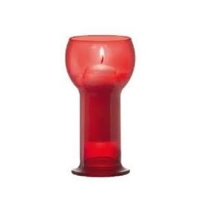 Küünlajalg klaasist Lucilla Punane DB120