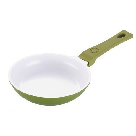 Pan Minichef 14x3cm cast aluminum with ceramic coating, olive green