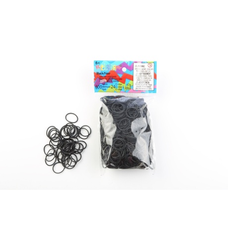 Rainbow Loom-Mustad kummid 600tk.