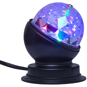 LED laualamp Disco. Värviline LED RGB, pöörlev. Voolutoitega