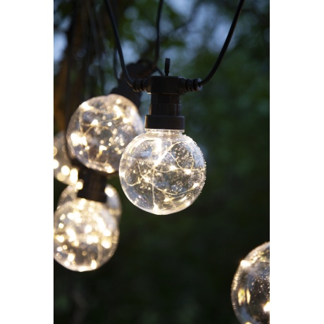 Световая цепь Big Circus 4.5м, 10 светодиодов прозрачная, блок питания, внутренняя/наружная, IP44