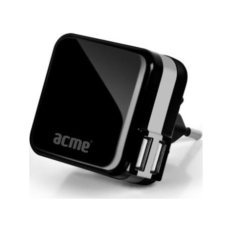 ACME CH07 USB reisilaadija(EUR, USA, UK), 2xUSB pesa, 100-240V EOL