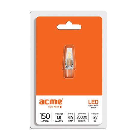 ACME LED G4 1,8W3000K20h150lm