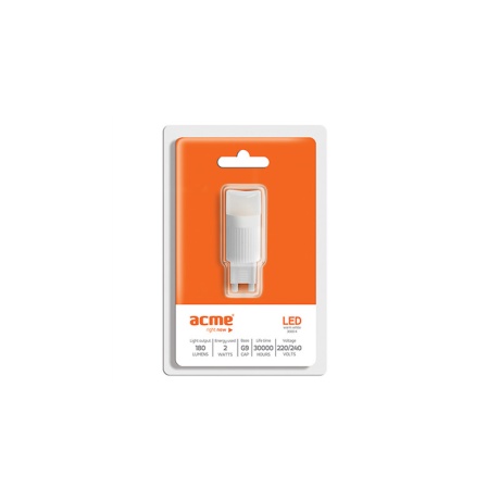 ACME LED 2W, 3000K warm white, G9 EOL