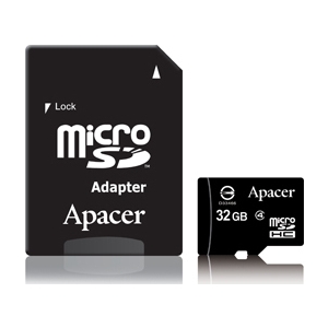 Apacer mälukaart microSD, CL4, 32GB