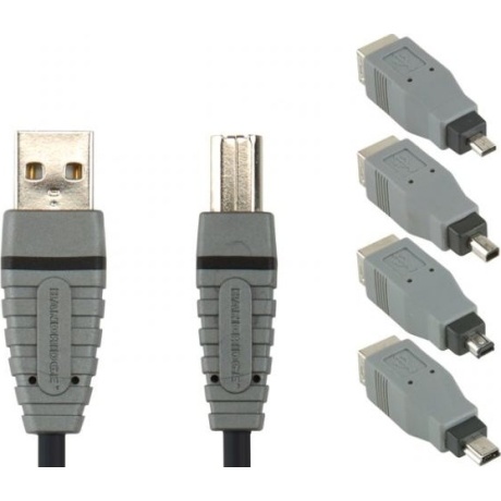 Bandridge BCK400 USB-ühenduskomplekt USB A-B kaabel 2.0m TELL