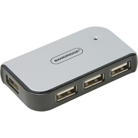 Bandridge BCP4104EC USB 2.0 hub 4-le + vooluadapter EOL