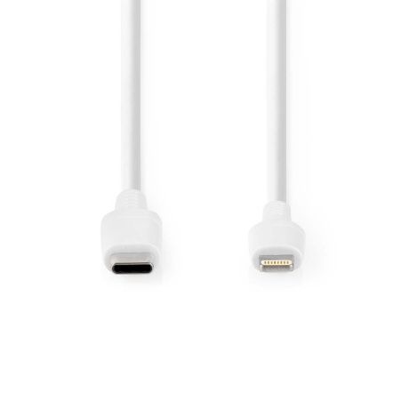 Kaabel Nedis USB-C - Lightning, 1m, valge