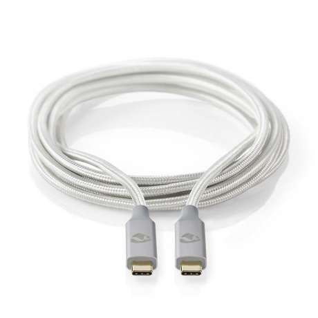 Kaabel Nedis USB-C - USB-C, 1m, hõbe