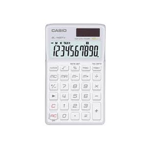 Casio SL1100TV taskukalkulaator 10 numbrit, päike/patarei toide valge EOL
