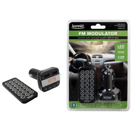 FM-transmitter Bluetooth, USB laadimispesaga