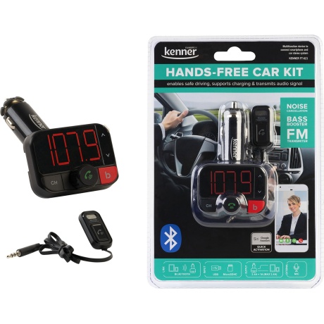 EOL FM-transmitter Bluetooth, Hands-Free kit, USB