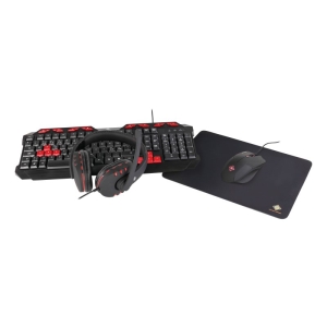 Gaming set Deltaco 4in1 kõrvaklapid+hiir+klaviatuur+matt
