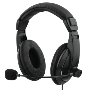 Mikrofoniga kõrvaklapid Deltaco Office HL-56, 2x3,5mm pistikud, mustad